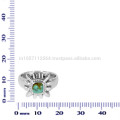 Gemme turquoise tibétaine avec 925 Sterling Designer Stetment Ring pour cadeau